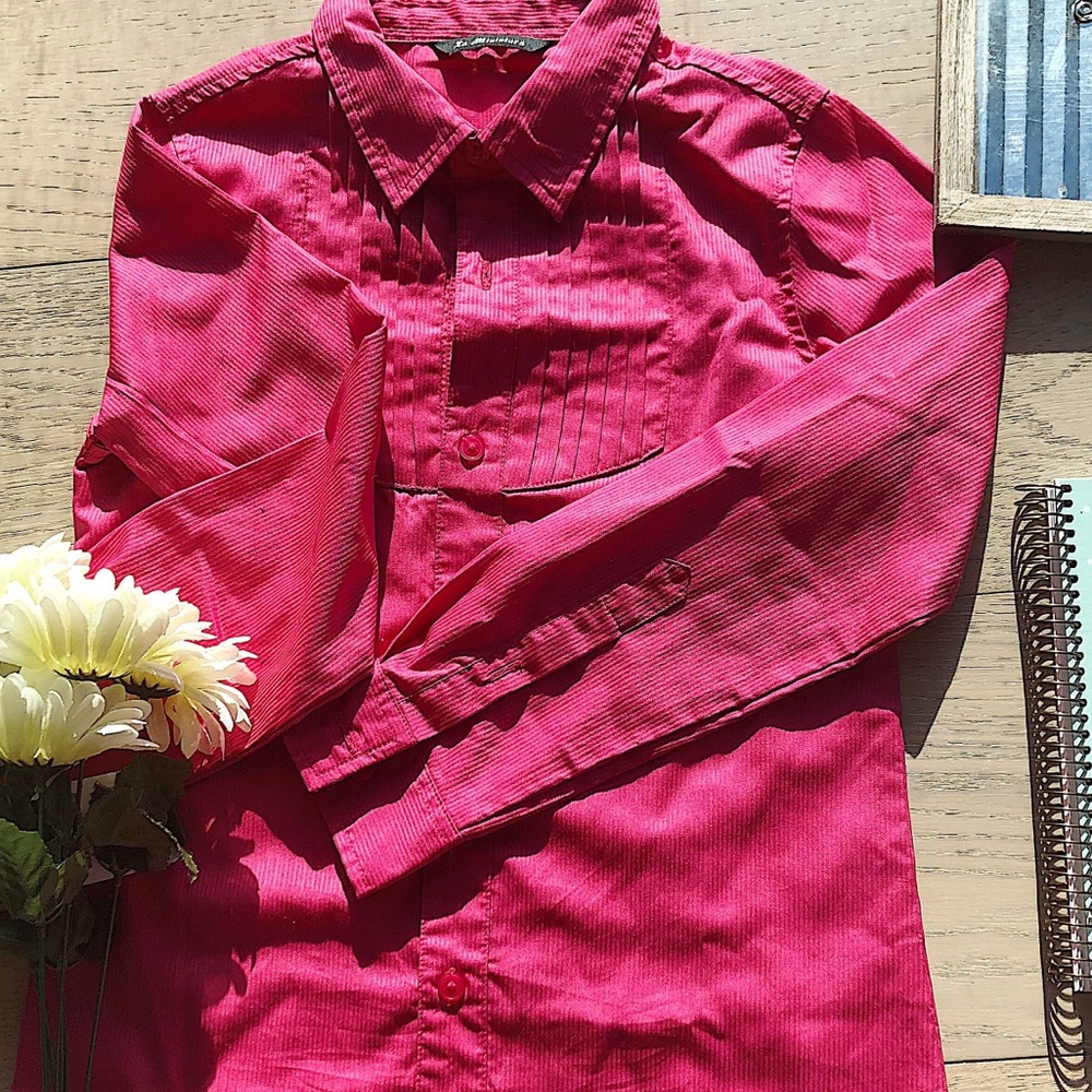 La Miniatura Pink Long Sleeved Blouse Girls